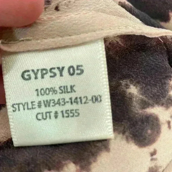 Gypsy 05 100% silk tank top racer back longer in the back size xs - Picture 7 of 7